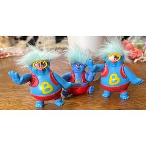 Trolls Band Together Biggie Figure Lot of 3 Blue Heart Sunglasses DreamWorks Toy